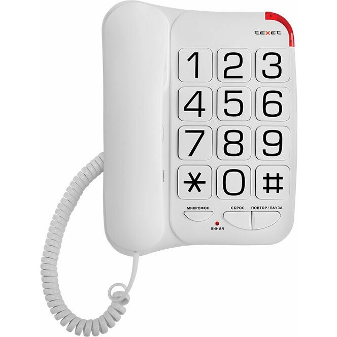 Телефон Texet TX-201 White