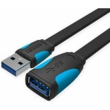 Кабель удлинительный USB A (M) - USB A (F), 2м, Vention VAS-A13-B200