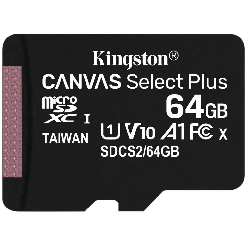 Карта памяти 64Gb MicroSD Kingston Canvas Select Plus (SDCS2/64GBSP)