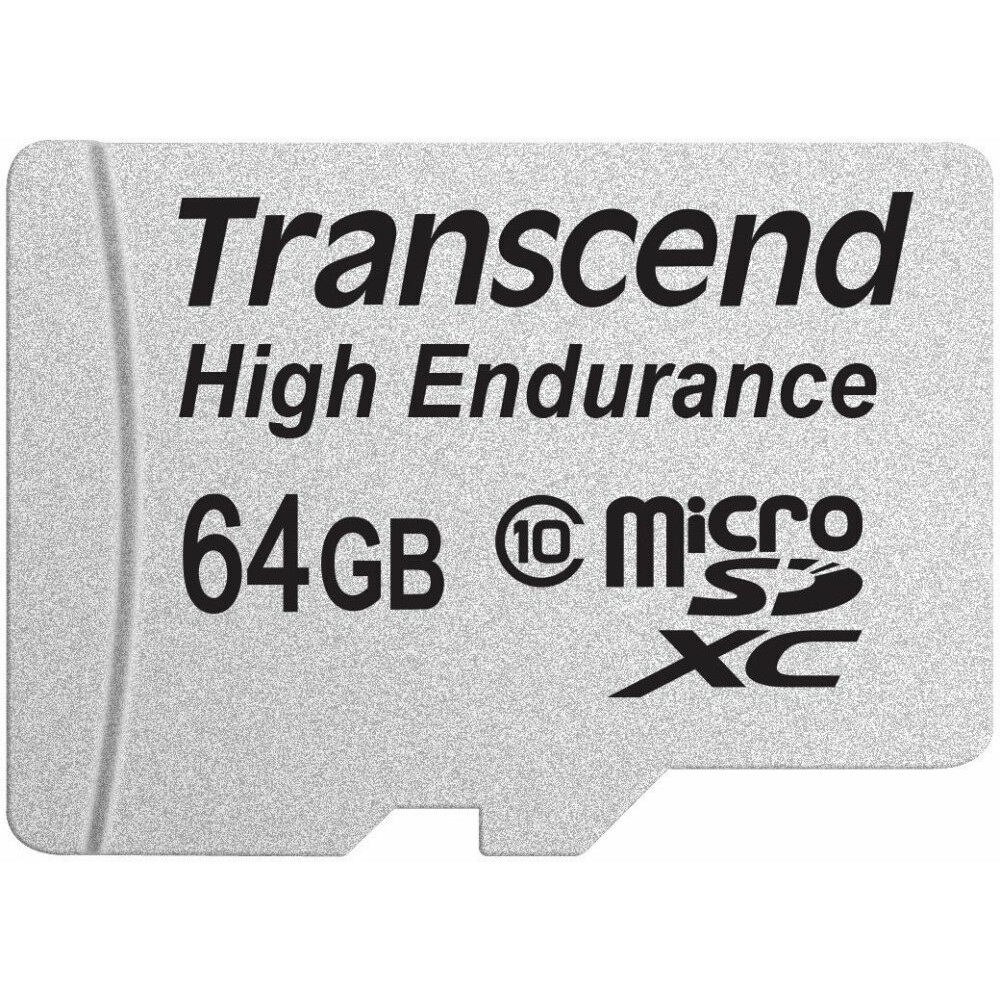 Карта памяти 64Gb MicroSD Transcend + SD адаптер (TS64GUSDXC10V)