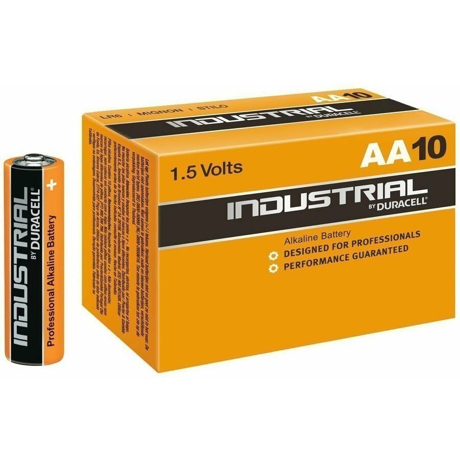 Батарейка Duracell Industrial (AA, Alkaline,10 шт)