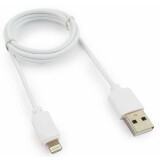 Кабель USB - Lightning, 1м, Гарнизон GCC-USB2-AP2-1M-W