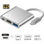 Переходник USB Type-C - HDMI/USB/USB Type-C, Orient C028