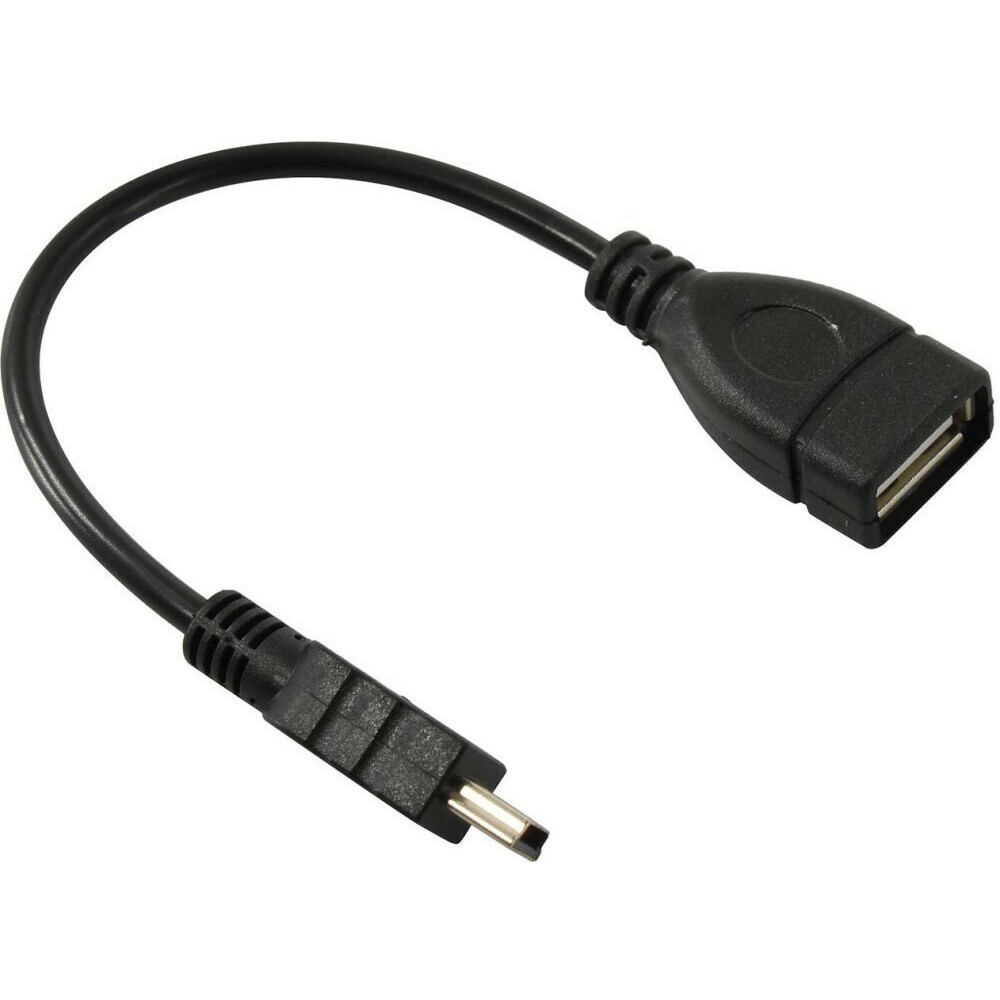 Переходник USB - miniUSB, 0.15м, ExeGate EX-OTG-USB2-AFminiBM5P-0.15 - EX294759RUS