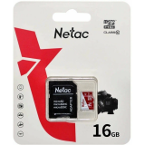 Карта памяти 16Gb MicroSD Netac P500 ECO + SD адаптер (NT02P500ECO-016G-R)