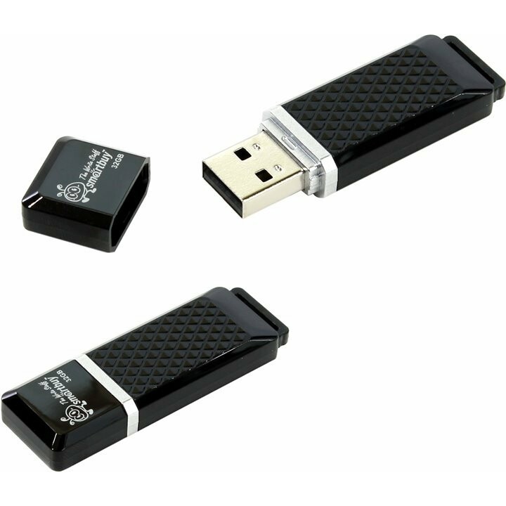 USB Flash накопитель 32Gb SmartBuy Quartz Black (SB32GBQZ-K)