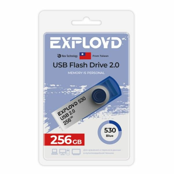 USB Flash накопитель 256Gb Exployd 530 Blue - EX-256GB-530-Blue
