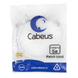 Патч-корд Cabeus PC-UTP-RJ45-Cat.5e-0.5m-WH-LSZH, 0.5м