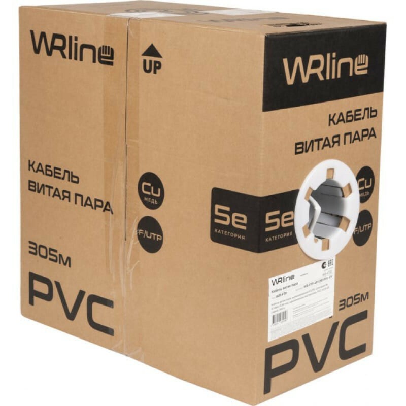 Кабель WRline F/UTP WR-FTP-4P-C5E-PVC-GY, 305м - 505751