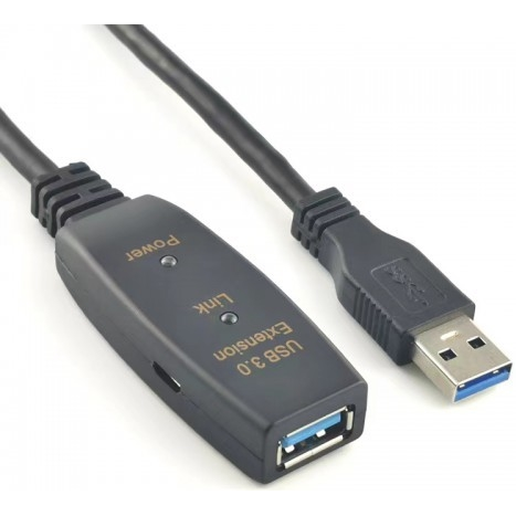 Кабель удлинительный USB A (M) - USB A (F), 10м, KS-IS KS-776-10