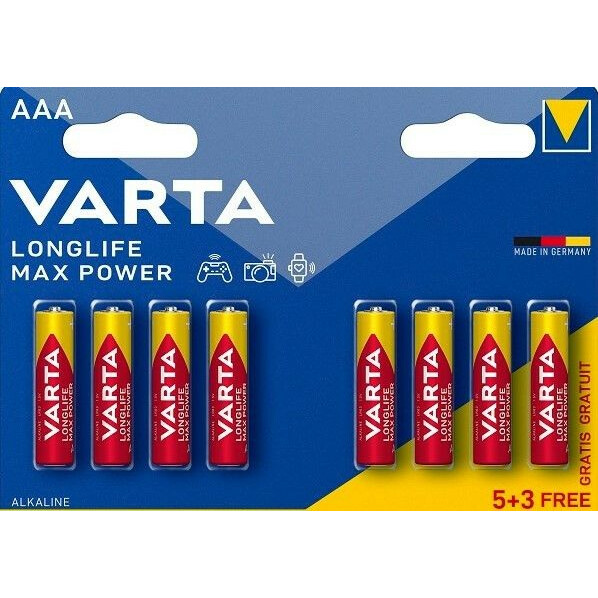 Батарейка Varta Long Life Max Power (AAA, 8 шт) - 04703101428
