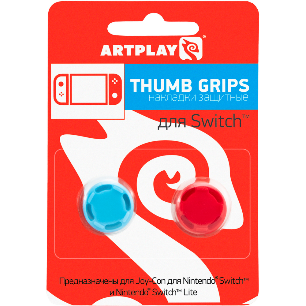 Накладки на стики Artplays Thumb Grips Pro Red/Blue для Nintendo Switch - ART12