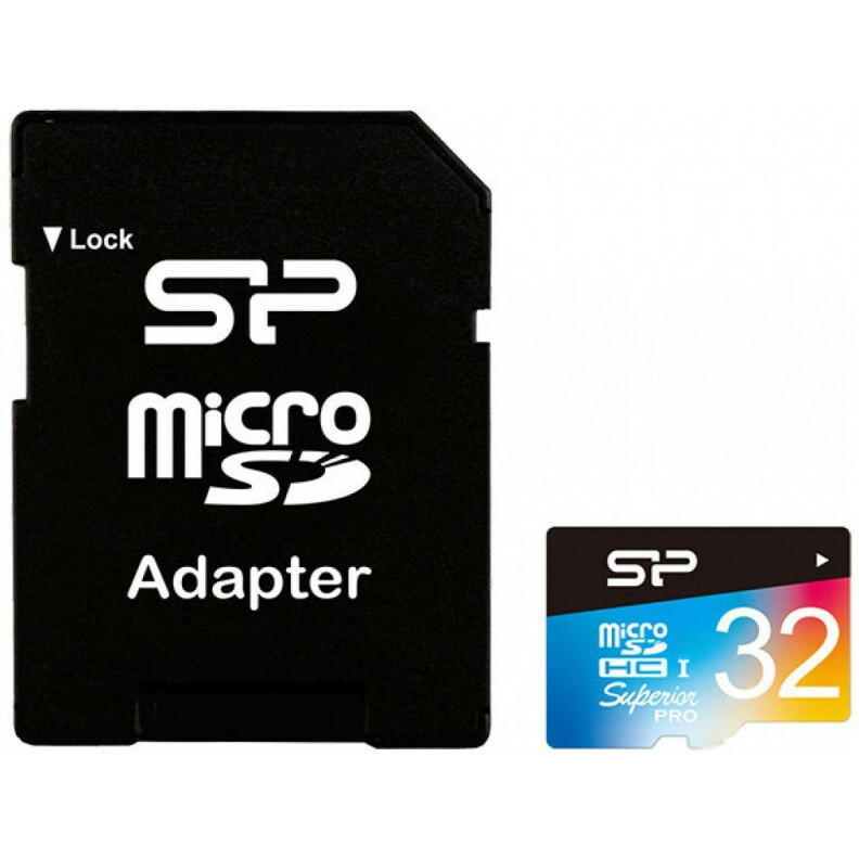 Карта памяти 32Gb MicroSD  Silicon Power Superior Pro + SD адаптер (SP032GBSTHDU1V20SP)