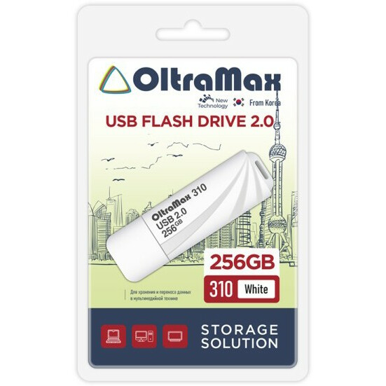 USB Flash накопитель 256Gb OltraMax 310 White - OM-256GB-310-White