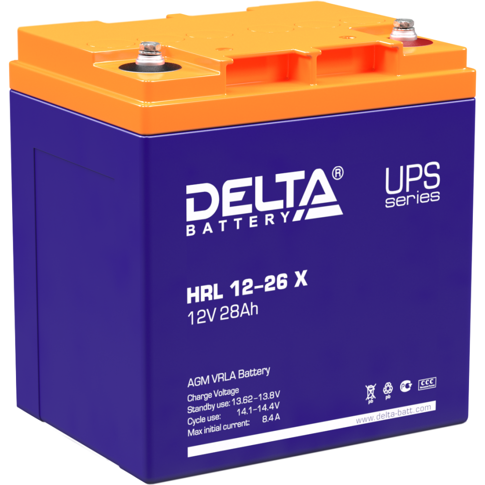 Батарея Delta HRL12-26 X 12V/28Ah - HRL 12-26 X