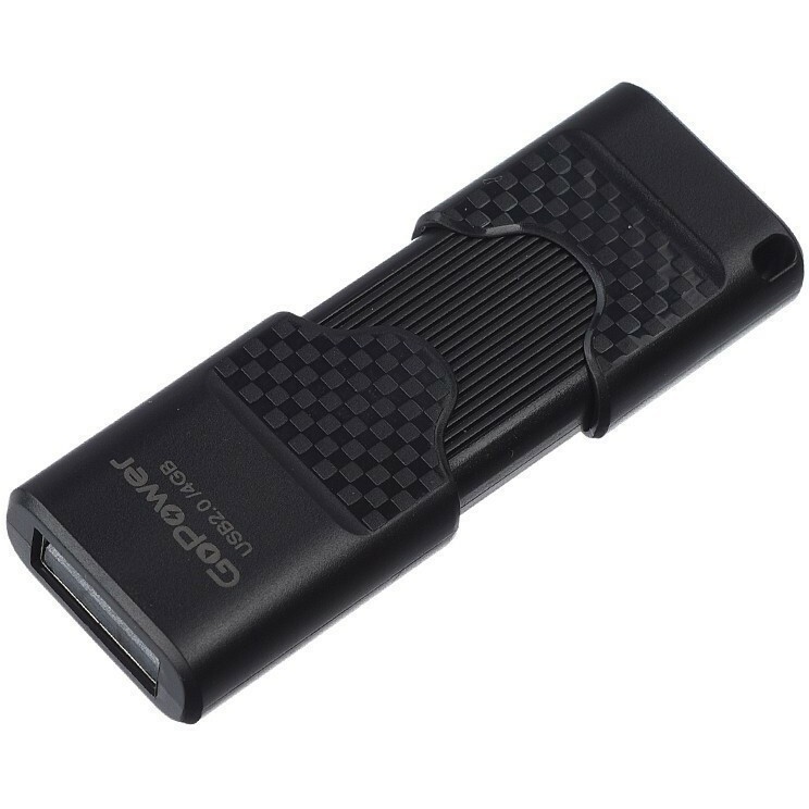 USB Flash накопитель 4Gb GoPower SLIDER Black - 00-00025961