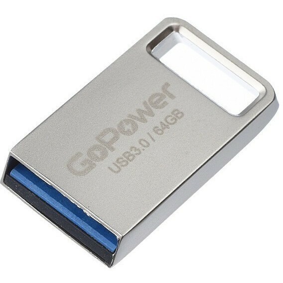 USB Flash накопитель 64Gb GoPower MINI Silver - 00-00027359
