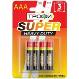 Батарейка Трофи R03-4BL (AAA, 4 шт) (C0033712)