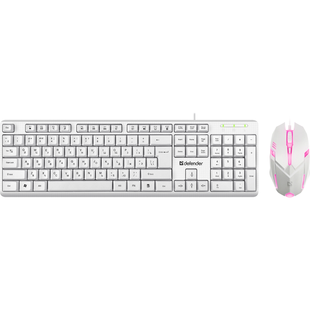 Клавиатура + мышь Defender C-977 White - 45977