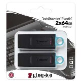 USB Flash накопитель 64Gb Kingston DataTraveler Exodia Black/Teal (DTX/64GB-2P) (2 шт.)