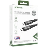 Кабель USB Type-C - USB Type-C, 1м, ACEFAST C1-09 Black/Grey (AF-C1-09-GY)