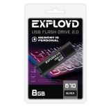 USB Flash накопитель 8Gb Exployd 670 Black (EX-8GB-670-Black)