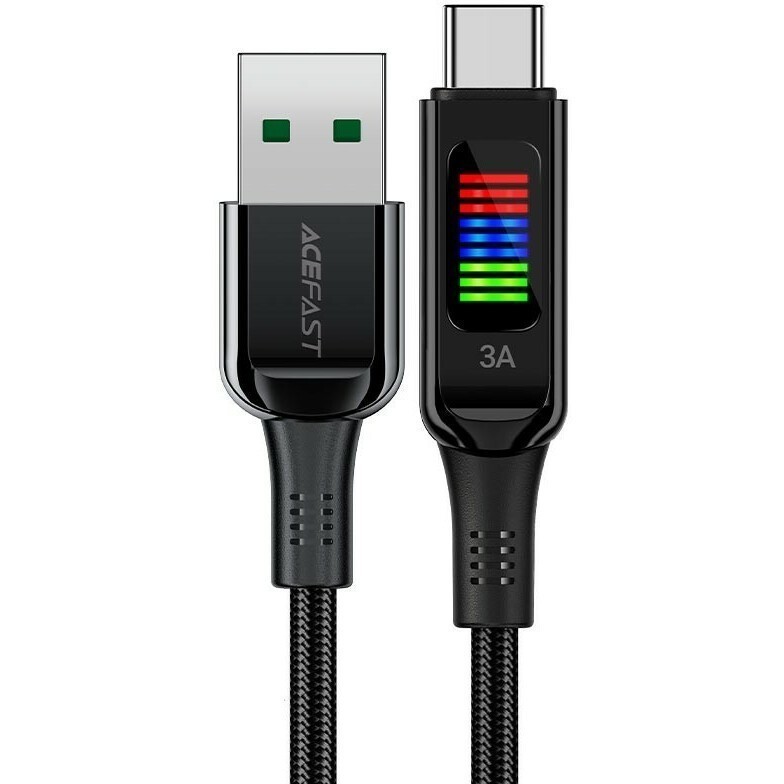 Кабель USB - USB Type-C, 1.2м, ACEFAST C7-04 Black - AF-C7-04-BK