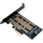 Переходник PCI-E - M.2 Gembird MF-PCIE-NVME-SATA