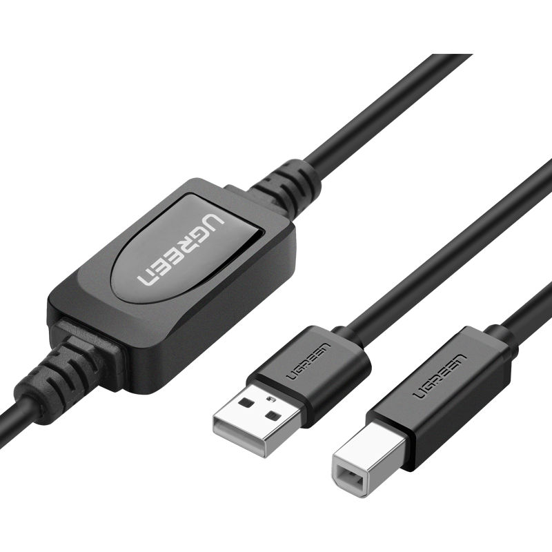 Кабель USB A (M) - USB B (M), 15м, UGREEN US122 - 10362