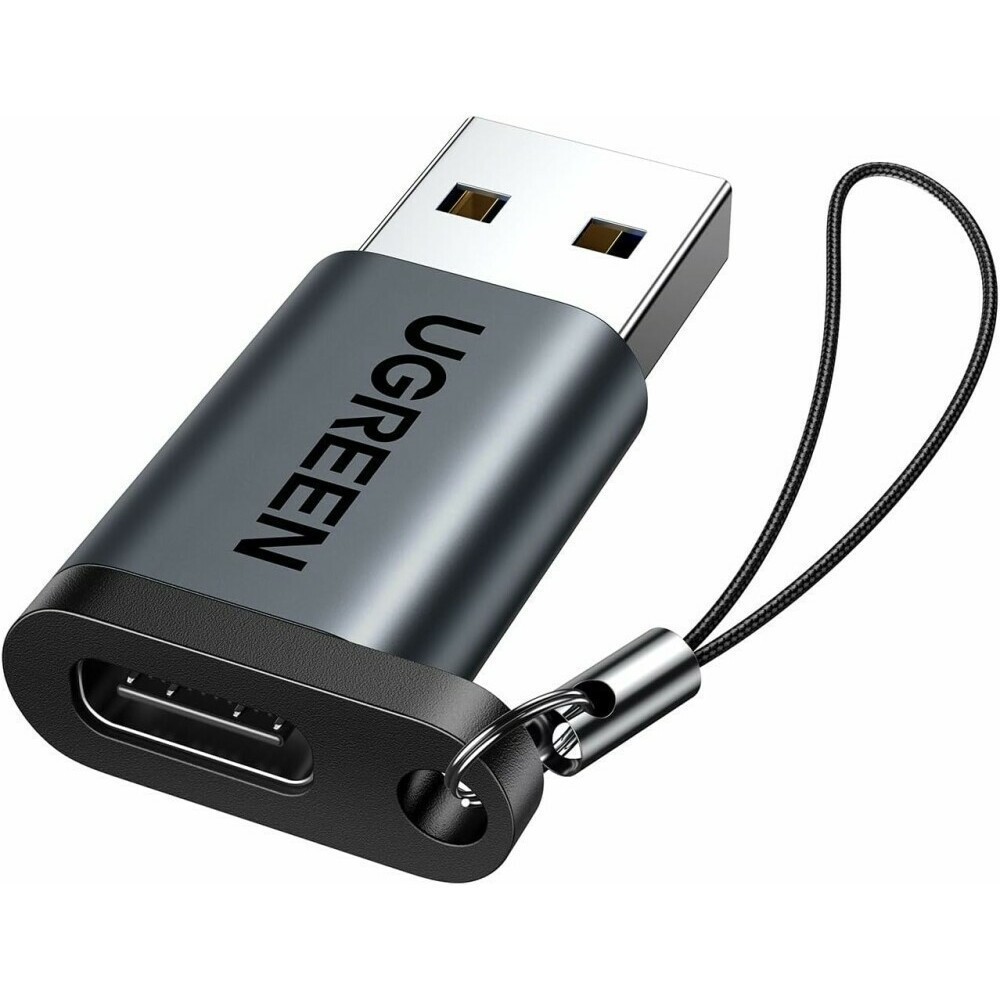 Переходник USB A (M) - USB Type-C (F), UGREEN US276 Black - 35000