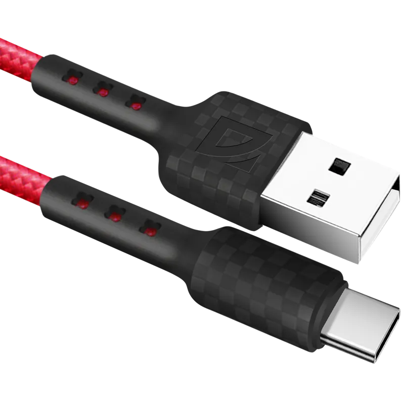 Кабель USB - USB Type-C, 1м, Defender F181 Red - 87113RED