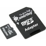 Карта памяти 256Gb MicroSD SmartBuy + SD адаптер  (SB256GBSDCL10-01)