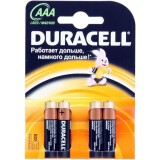 Батарейка Duracell Basic/Extra Life (AAA, 4 шт) (LR03-4BL)