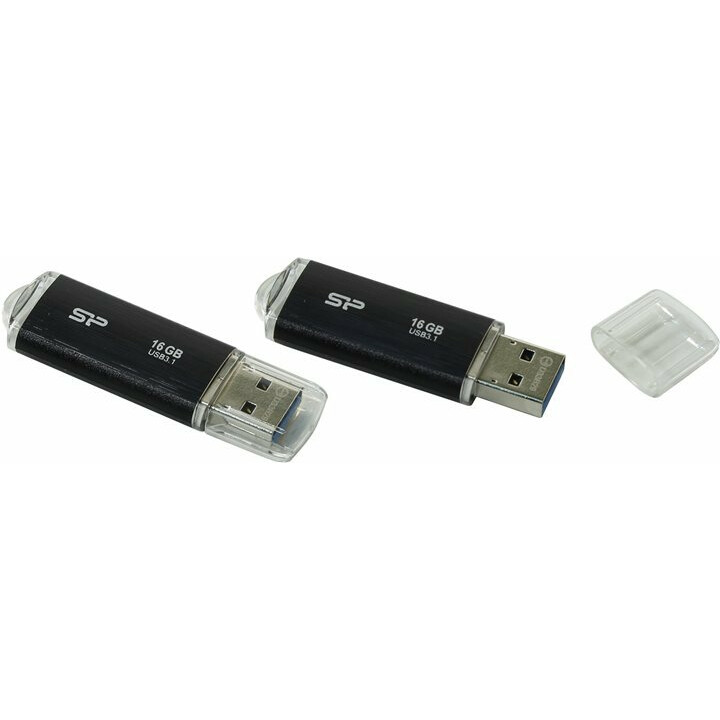 USB Flash накопитель 16Gb Silicon Power Blaze B02 Black (SP016GBUF3B02V1K)