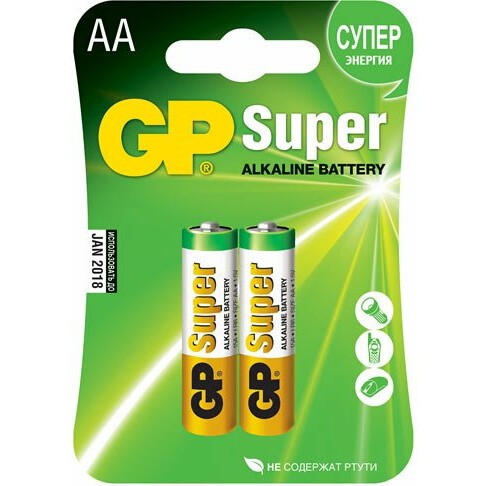 Батарейка GP 15A Super Alkaline (AA, 2 шт)