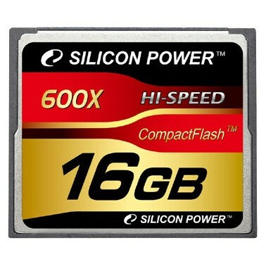 Карта памяти 16Gb Compact Flash Silicon Power 600x (SP016GBCFC600V10)