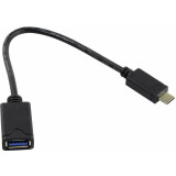 Переходник USB A (F) - USB Type-C, 0.2м, 5bites TC304-02OTG
