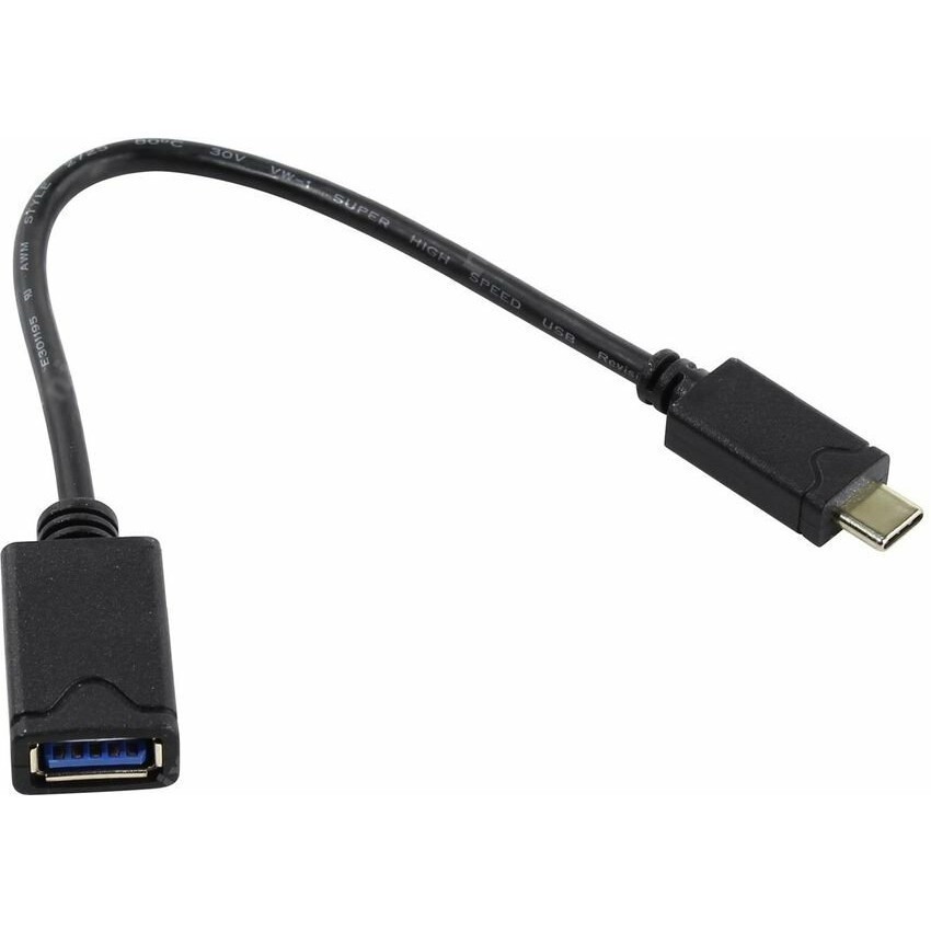 Переходник USB A (F) - USB Type-C, 0.2м, 5bites TC304-02OTG
