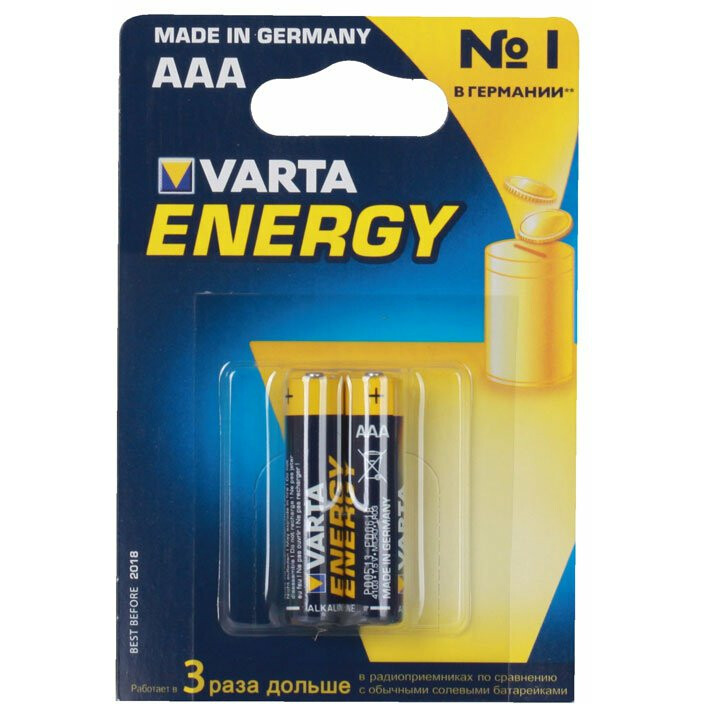 Батарейка Varta Energy (AAA, 2 шт) - 04103213412