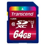 Карта памяти 64Gb SD Transcend  (TS64GSDXC10U1)