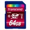 Карта памяти 64Gb SD Transcend  (TS64GSDXC10U1)