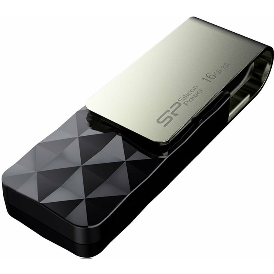 USB Flash накопитель 16Gb Silicon Power Blaze B30 Black (SP016GBUF3B30V1K)