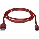 Кабель USB A (M) - microUSB B (M), 1м, Defender USB08-03T Red (87801)
