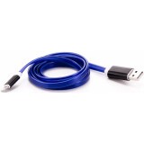 Кабель USB - Lightning, 1м, Gmini GM-MEL300FLAT Blue (GM-MEL300FLATBL)