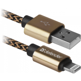 Кабель USB - Lightning, 1м, Defender ACH01-03T PRO (87806)