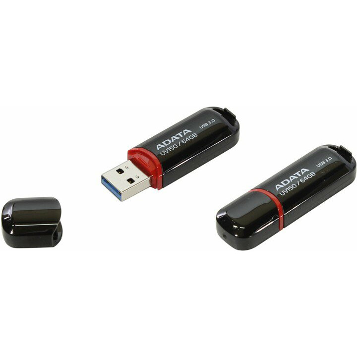 USB Flash накопитель 64Gb ADATA UV150 Black - AUV150-64G-RBK