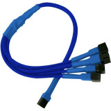 Разветвитель 3-pin - 4x 3-pin, Nanoxia NX34A60B Blue