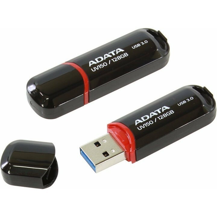 USB Flash накопитель 128Gb ADATA UV150 Black - AUV150-128G-RBK