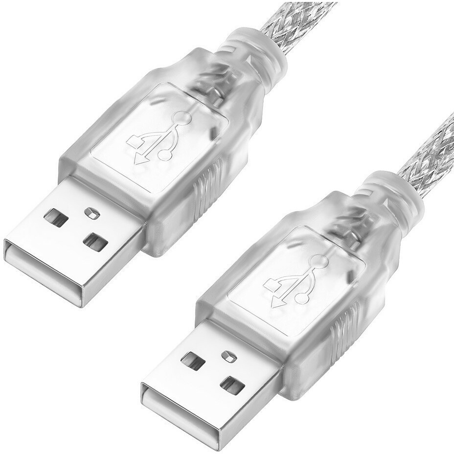 Кабель USB A (M) - USB A (M), 1м, Greenconnect GCR-UM3M-BB2S-1.0m