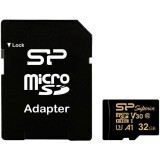 Карта памяти 32Gb MicroSD Silicon Power Golden Superior + SD адаптер (SP032GBSTHDV3V1GSP)